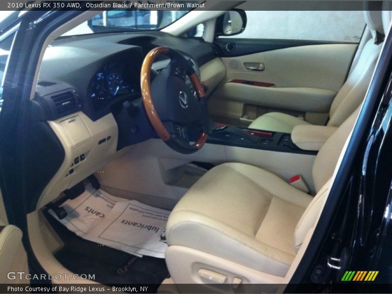 Obsidian Black / Parchment/Brown Walnut 2010 Lexus RX 350 AWD