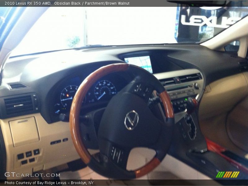Obsidian Black / Parchment/Brown Walnut 2010 Lexus RX 350 AWD