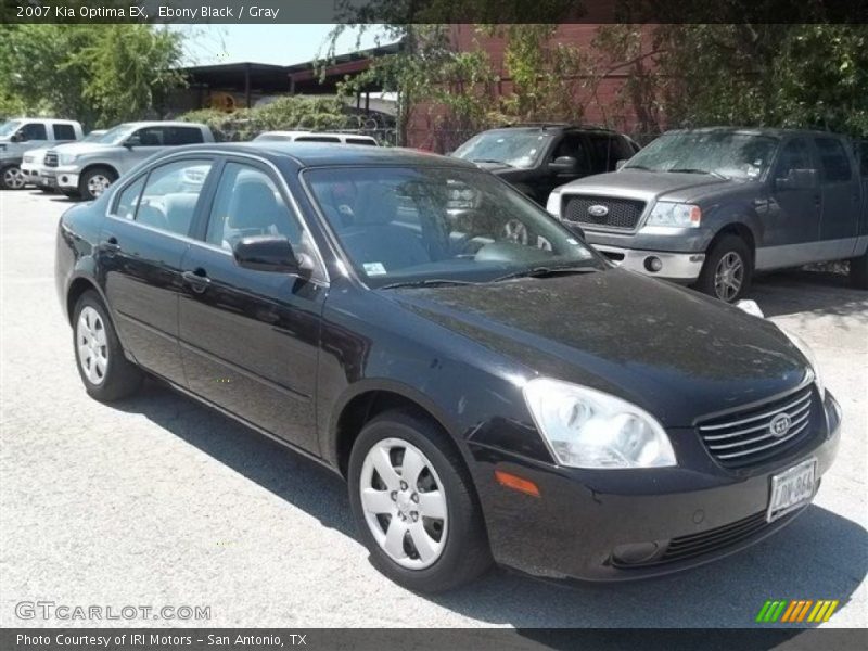 Ebony Black / Gray 2007 Kia Optima EX