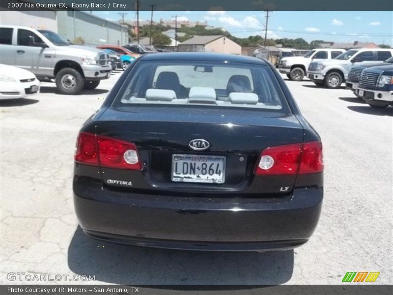 Ebony Black / Gray 2007 Kia Optima EX