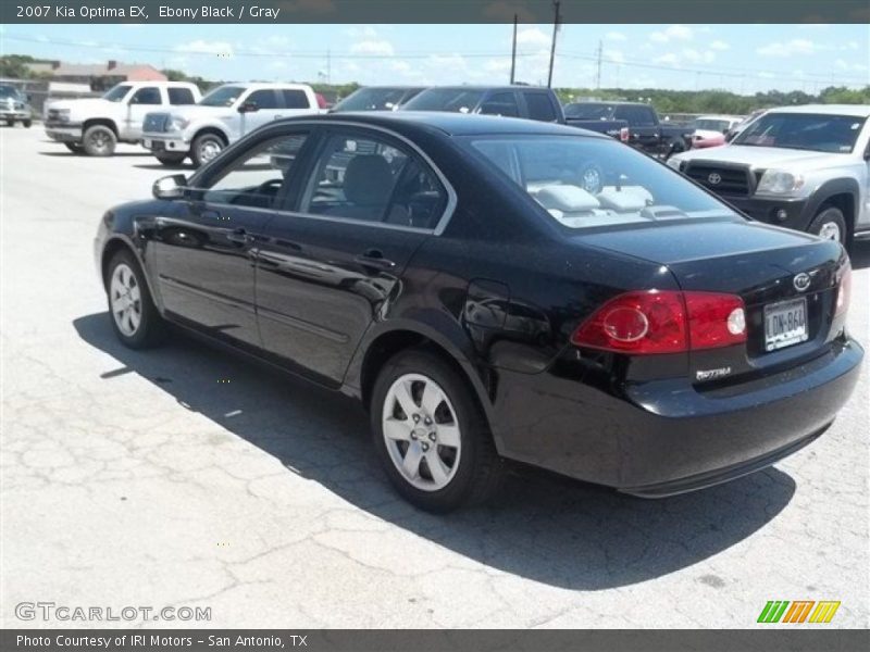 Ebony Black / Gray 2007 Kia Optima EX