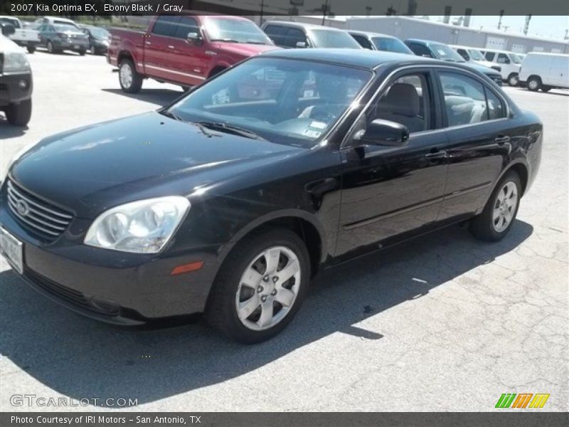 Ebony Black / Gray 2007 Kia Optima EX