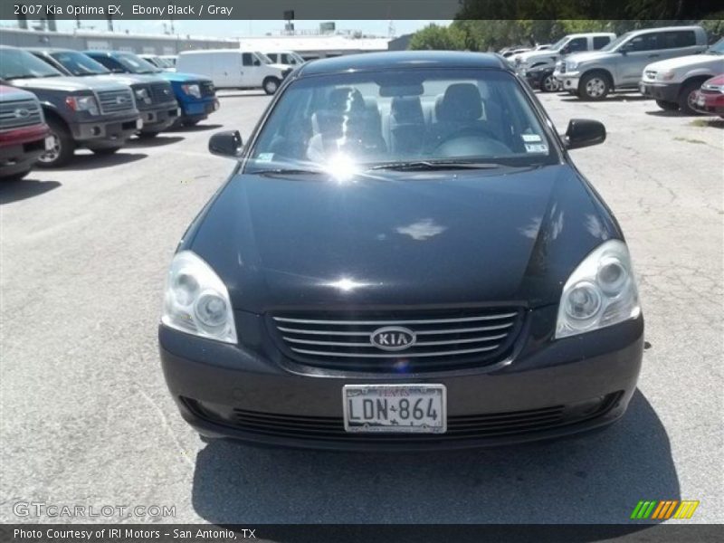 Ebony Black / Gray 2007 Kia Optima EX