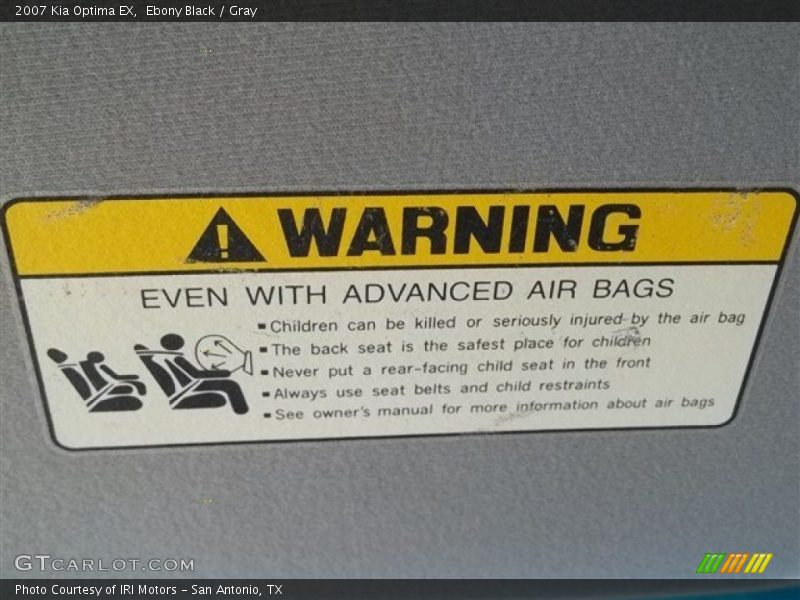 Ebony Black / Gray 2007 Kia Optima EX