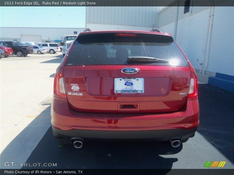 Ruby Red / Medium Light Stone 2013 Ford Edge SEL