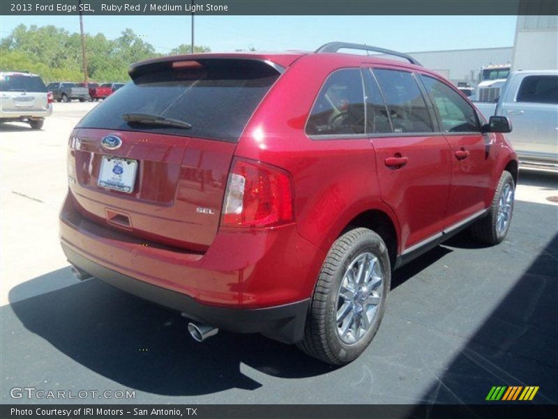 Ruby Red / Medium Light Stone 2013 Ford Edge SEL