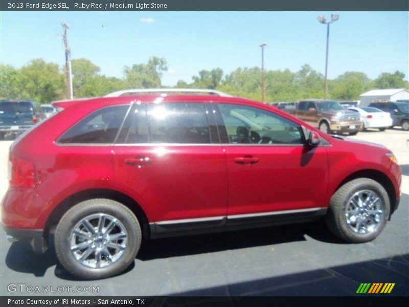 Ruby Red / Medium Light Stone 2013 Ford Edge SEL