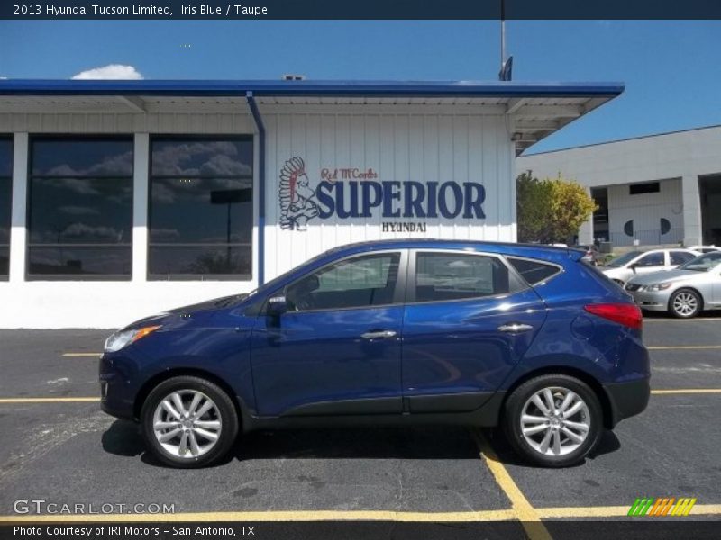 Iris Blue / Taupe 2013 Hyundai Tucson Limited