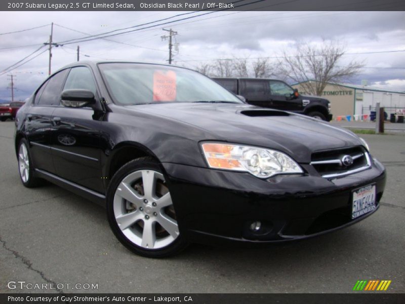 Obsidian Black Pearl / Off-Black 2007 Subaru Legacy 2.5 GT Limited Sedan