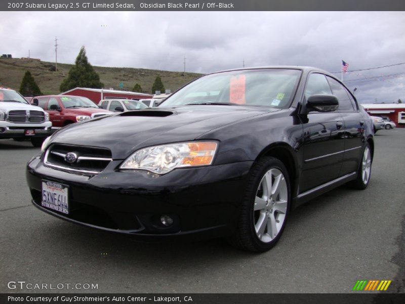 Obsidian Black Pearl / Off-Black 2007 Subaru Legacy 2.5 GT Limited Sedan