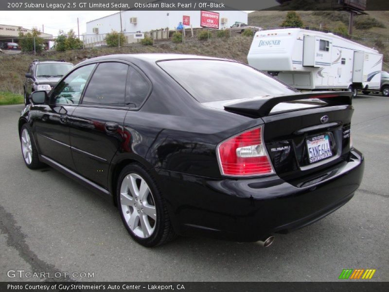 Obsidian Black Pearl / Off-Black 2007 Subaru Legacy 2.5 GT Limited Sedan