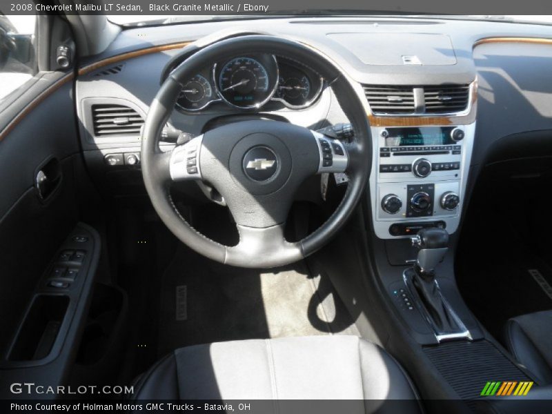 Black Granite Metallic / Ebony 2008 Chevrolet Malibu LT Sedan