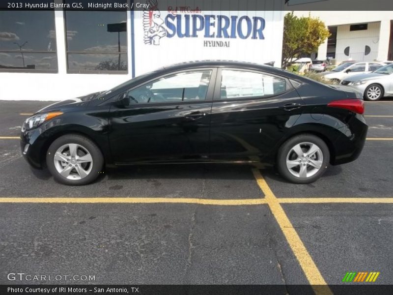 Midnight Black / Gray 2013 Hyundai Elantra GLS