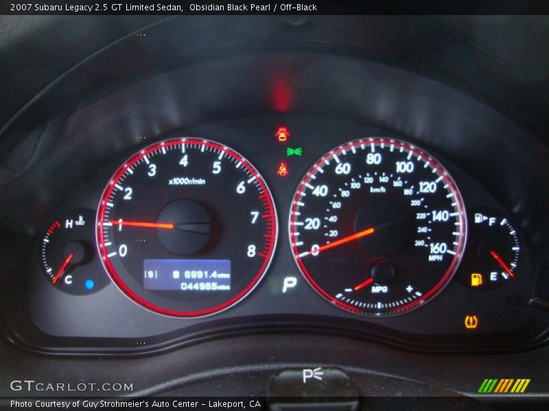 Obsidian Black Pearl / Off-Black 2007 Subaru Legacy 2.5 GT Limited Sedan