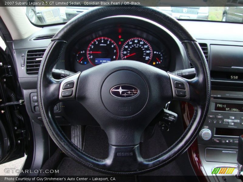 Obsidian Black Pearl / Off-Black 2007 Subaru Legacy 2.5 GT Limited Sedan