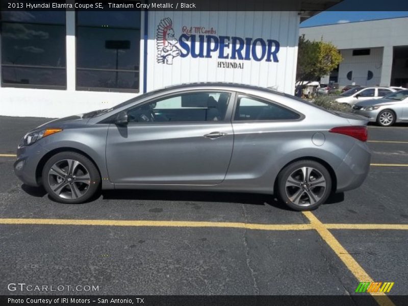 Titanium Gray Metallic / Black 2013 Hyundai Elantra Coupe SE