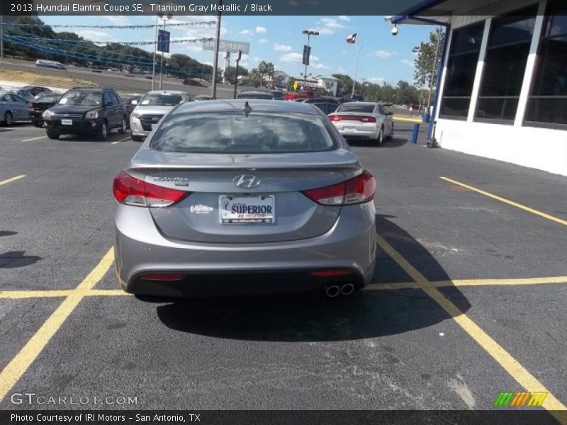 Titanium Gray Metallic / Black 2013 Hyundai Elantra Coupe SE