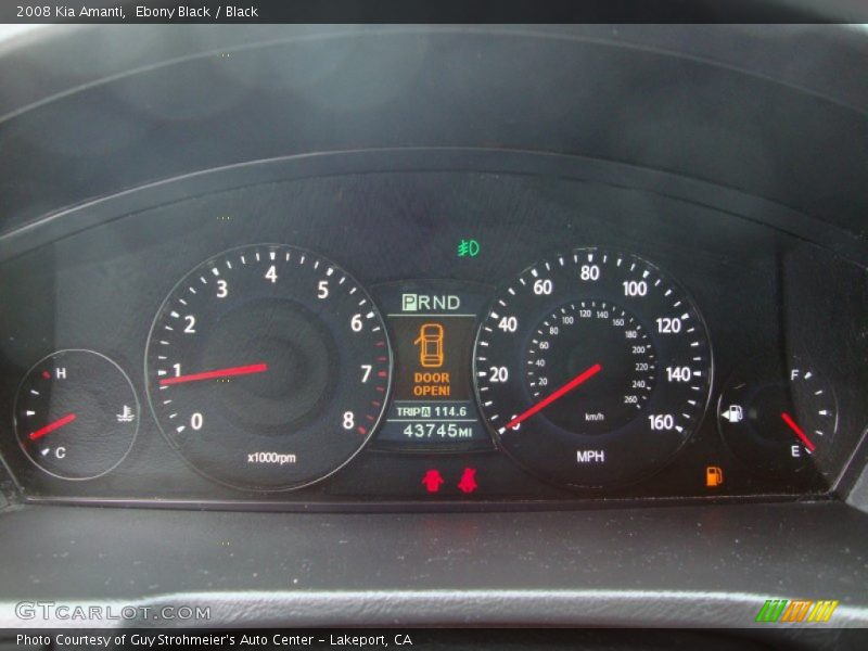 Ebony Black / Black 2008 Kia Amanti