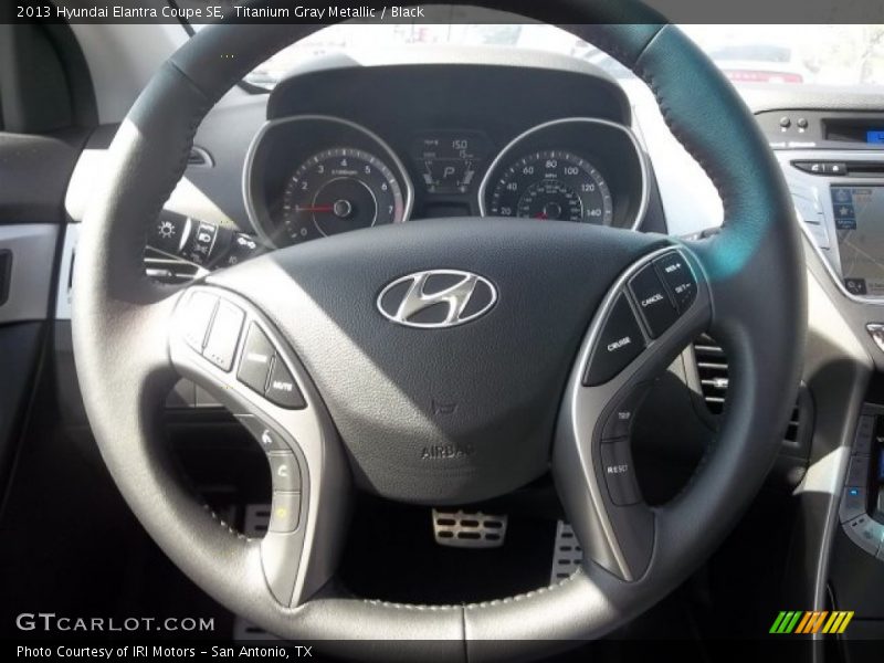 Titanium Gray Metallic / Black 2013 Hyundai Elantra Coupe SE