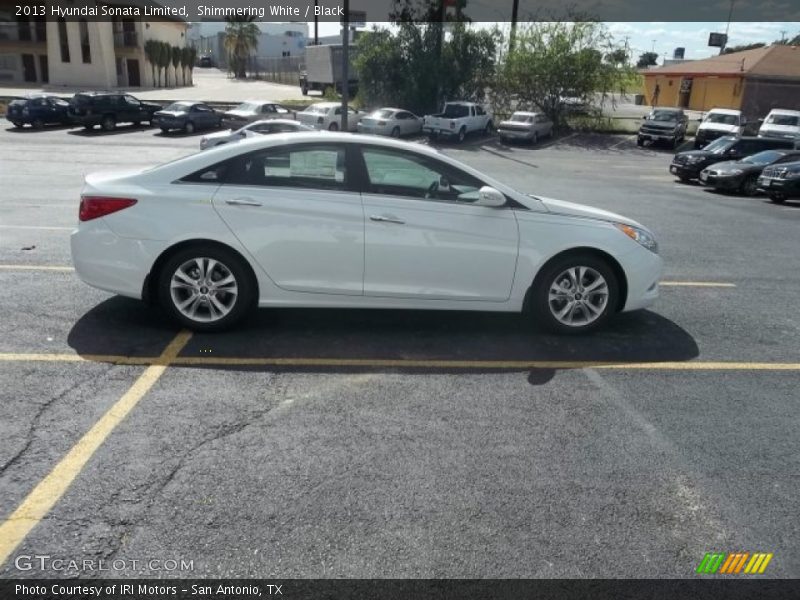 Shimmering White / Black 2013 Hyundai Sonata Limited