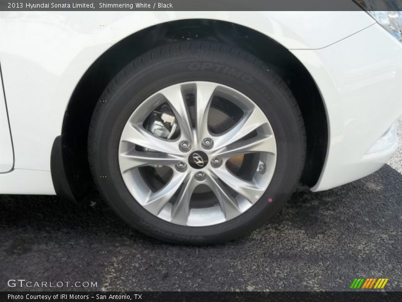 Shimmering White / Black 2013 Hyundai Sonata Limited