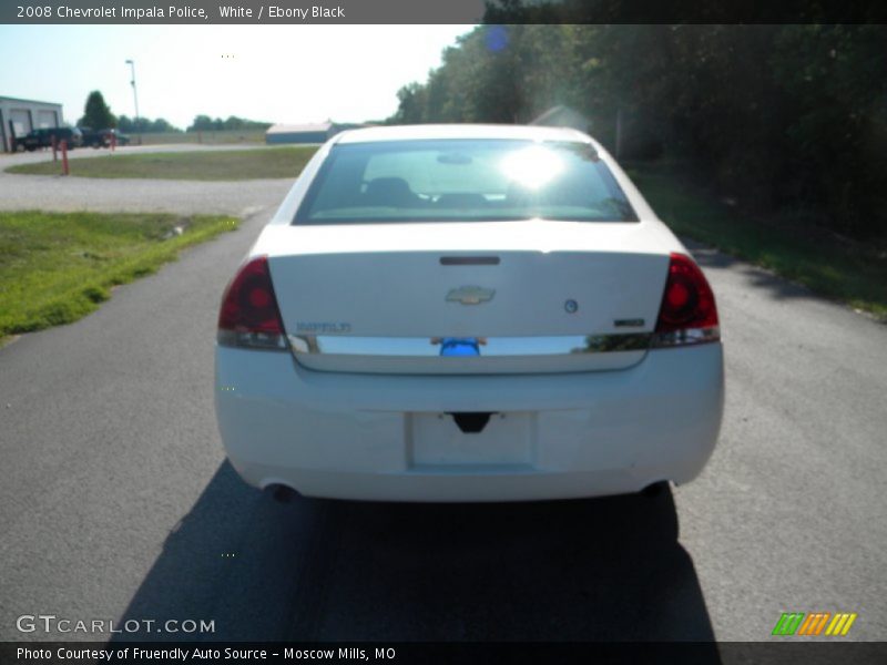 White / Ebony Black 2008 Chevrolet Impala Police