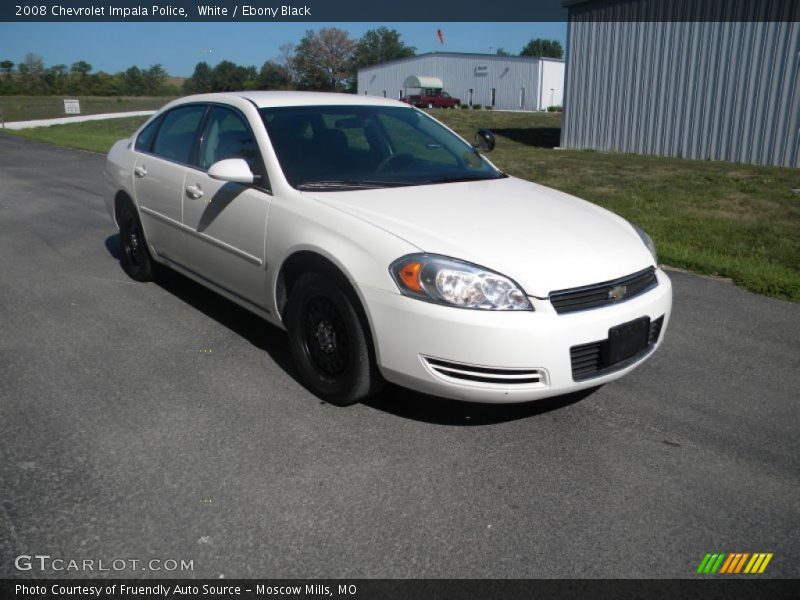 White / Ebony Black 2008 Chevrolet Impala Police