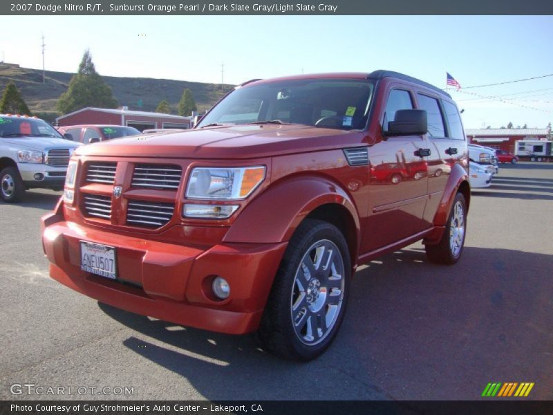 Sunburst Orange Pearl / Dark Slate Gray/Light Slate Gray 2007 Dodge Nitro R/T