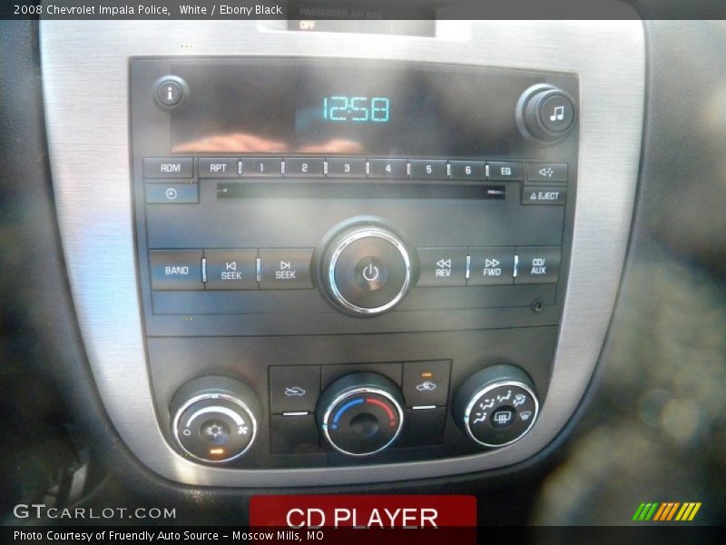 White / Ebony Black 2008 Chevrolet Impala Police