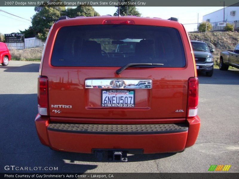 Sunburst Orange Pearl / Dark Slate Gray/Light Slate Gray 2007 Dodge Nitro R/T