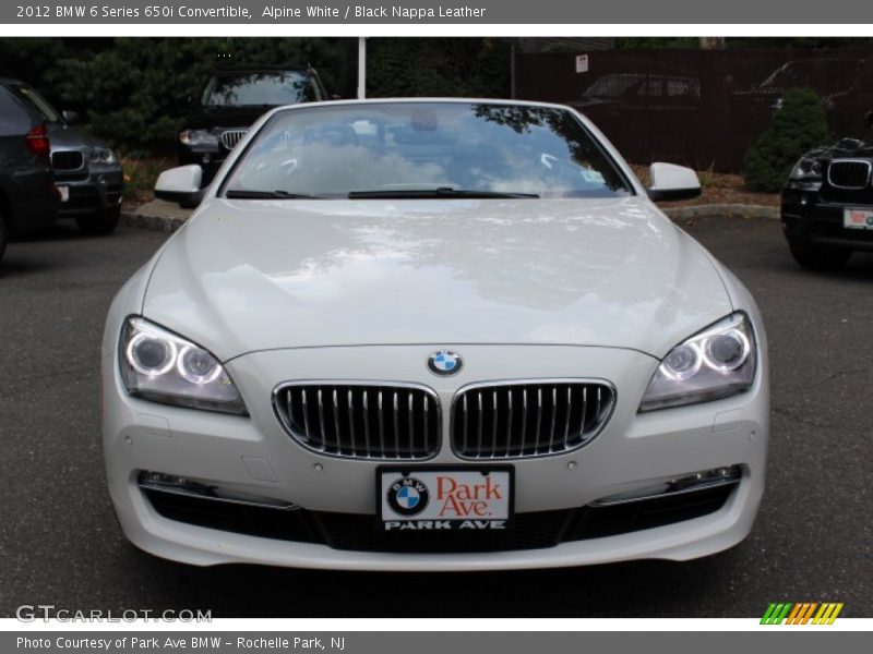 Alpine White / Black Nappa Leather 2012 BMW 6 Series 650i Convertible