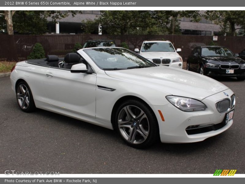 Alpine White / Black Nappa Leather 2012 BMW 6 Series 650i Convertible