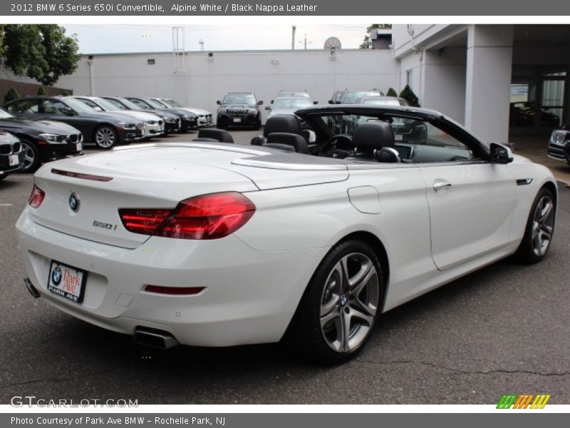 Alpine White / Black Nappa Leather 2012 BMW 6 Series 650i Convertible