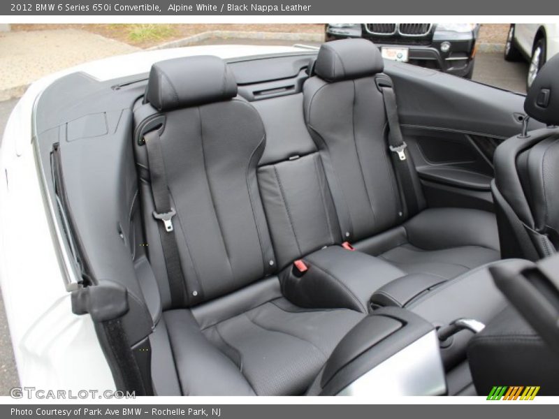 Rear Seat of 2012 6 Series 650i Convertible