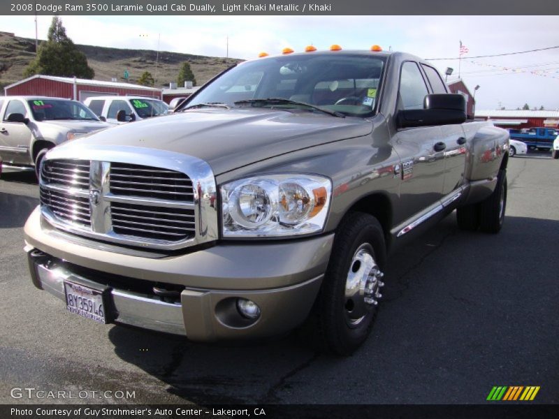 Light Khaki Metallic / Khaki 2008 Dodge Ram 3500 Laramie Quad Cab Dually