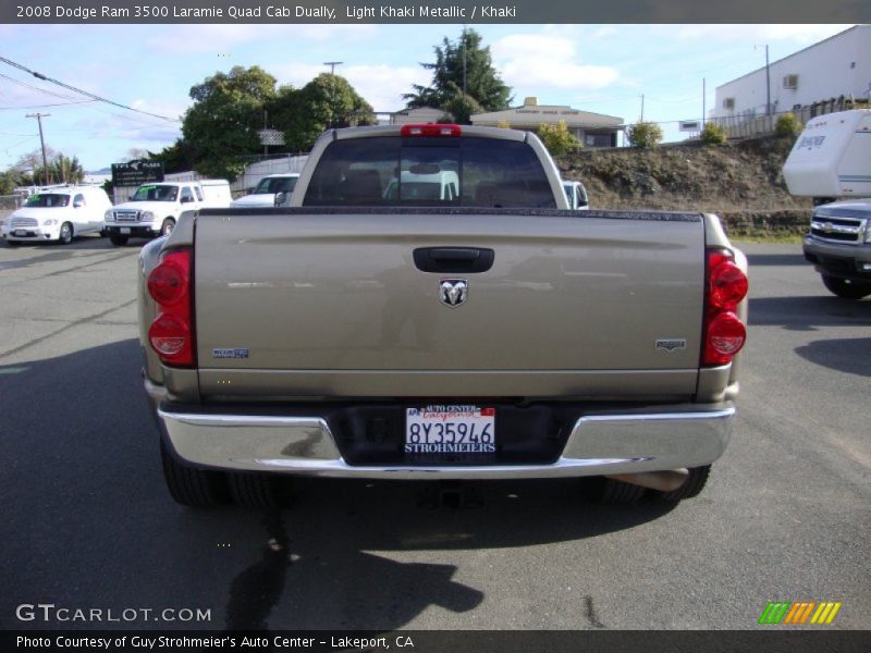 Light Khaki Metallic / Khaki 2008 Dodge Ram 3500 Laramie Quad Cab Dually