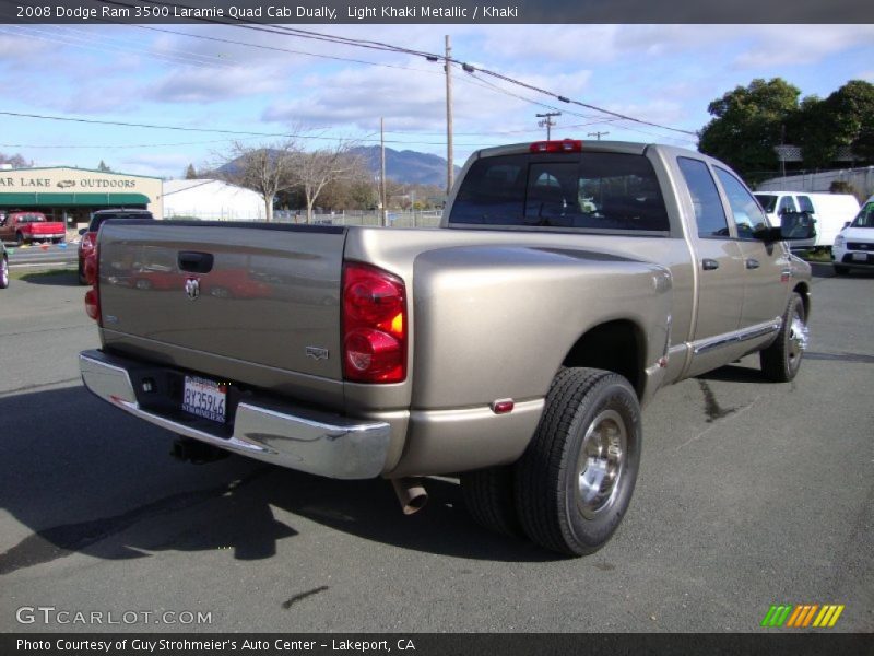 Light Khaki Metallic / Khaki 2008 Dodge Ram 3500 Laramie Quad Cab Dually