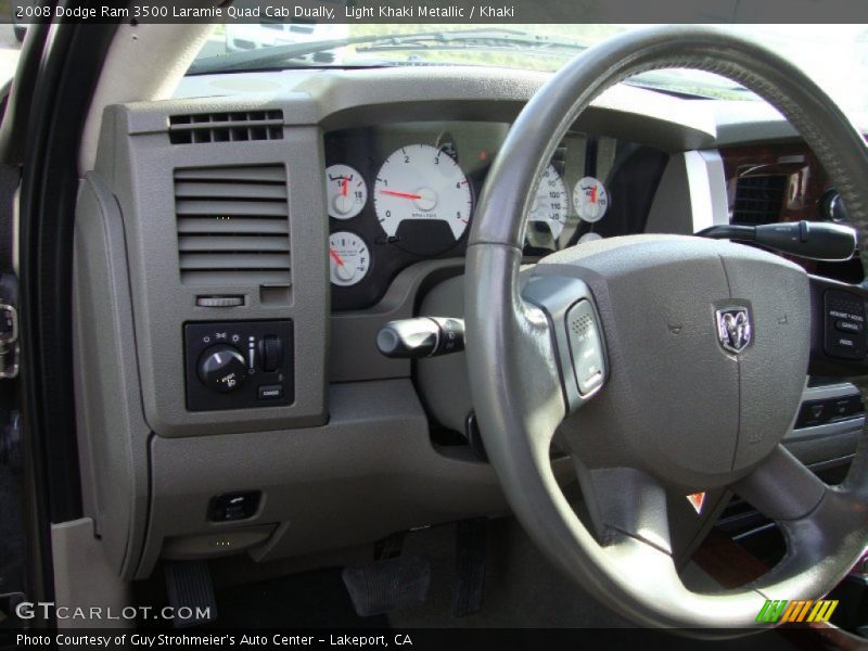 Light Khaki Metallic / Khaki 2008 Dodge Ram 3500 Laramie Quad Cab Dually