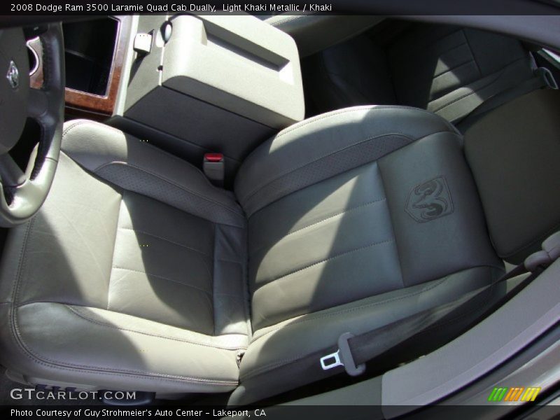 Light Khaki Metallic / Khaki 2008 Dodge Ram 3500 Laramie Quad Cab Dually