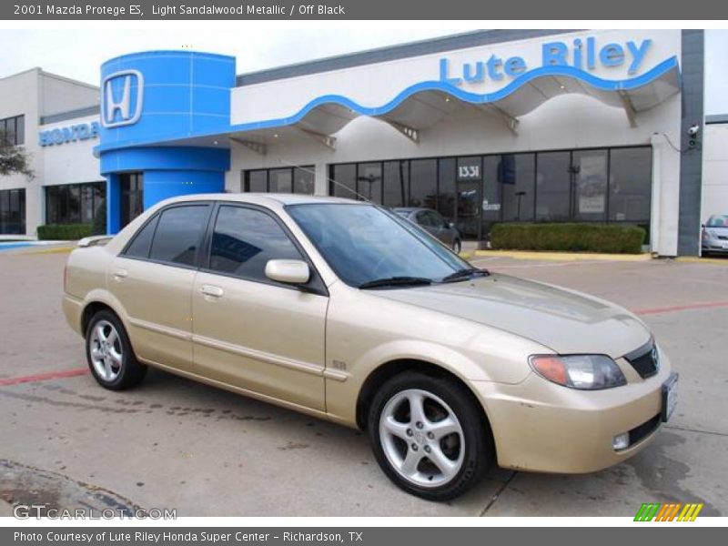 Light Sandalwood Metallic / Off Black 2001 Mazda Protege ES