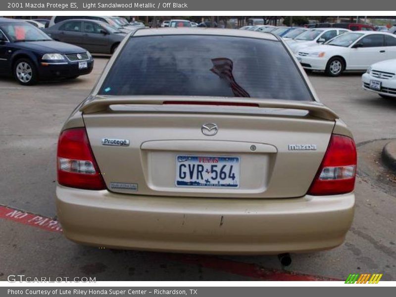 Light Sandalwood Metallic / Off Black 2001 Mazda Protege ES