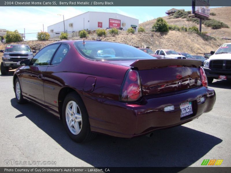 Berry Red Metallic / Ebony Black 2004 Chevrolet Monte Carlo SS