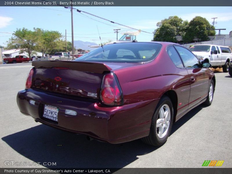 Berry Red Metallic / Ebony Black 2004 Chevrolet Monte Carlo SS