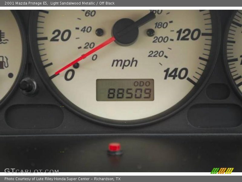 Light Sandalwood Metallic / Off Black 2001 Mazda Protege ES