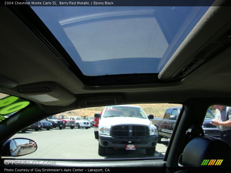 Sunroof of 2004 Monte Carlo SS