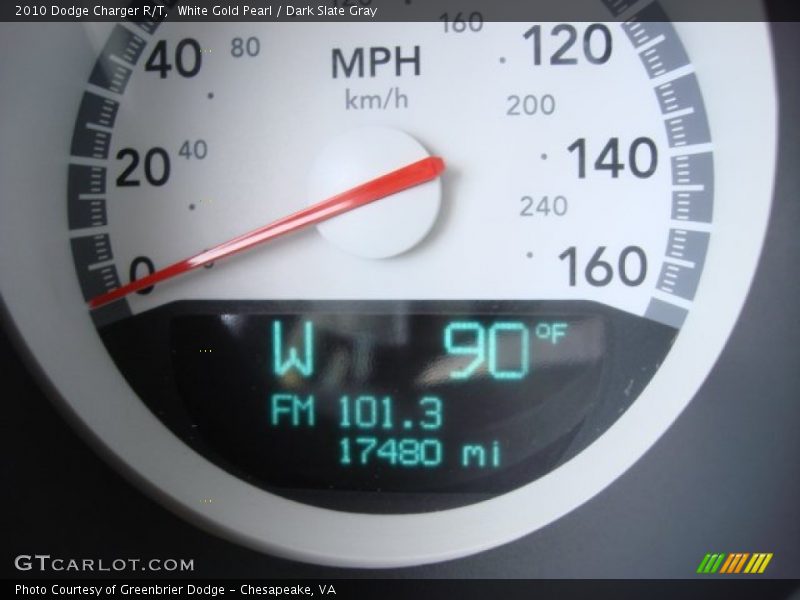 White Gold Pearl / Dark Slate Gray 2010 Dodge Charger R/T