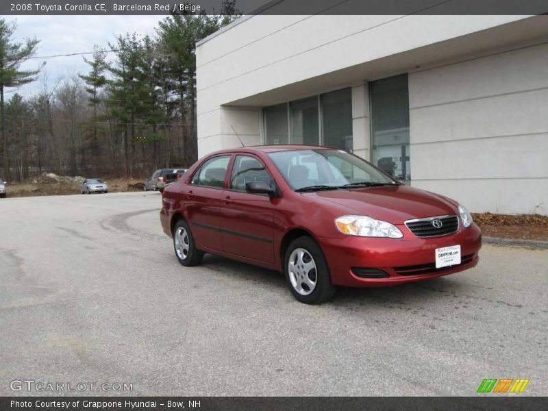 Barcelona Red / Beige 2008 Toyota Corolla CE