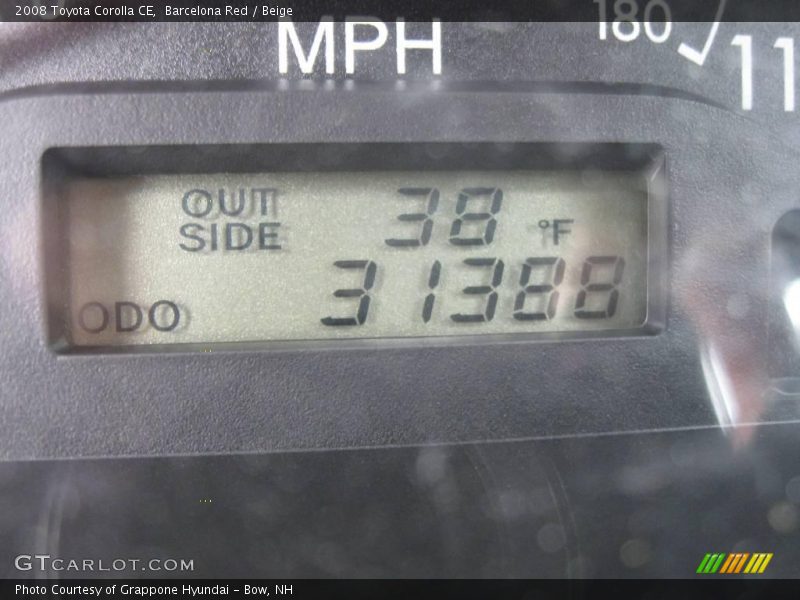 Barcelona Red / Beige 2008 Toyota Corolla CE