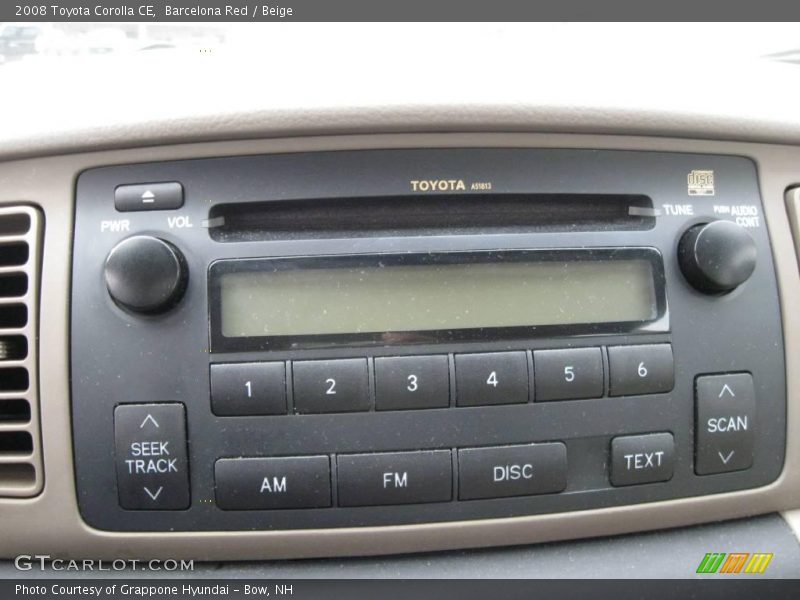 Barcelona Red / Beige 2008 Toyota Corolla CE