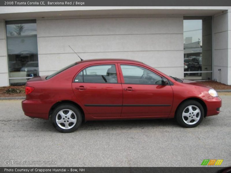 Barcelona Red / Beige 2008 Toyota Corolla CE